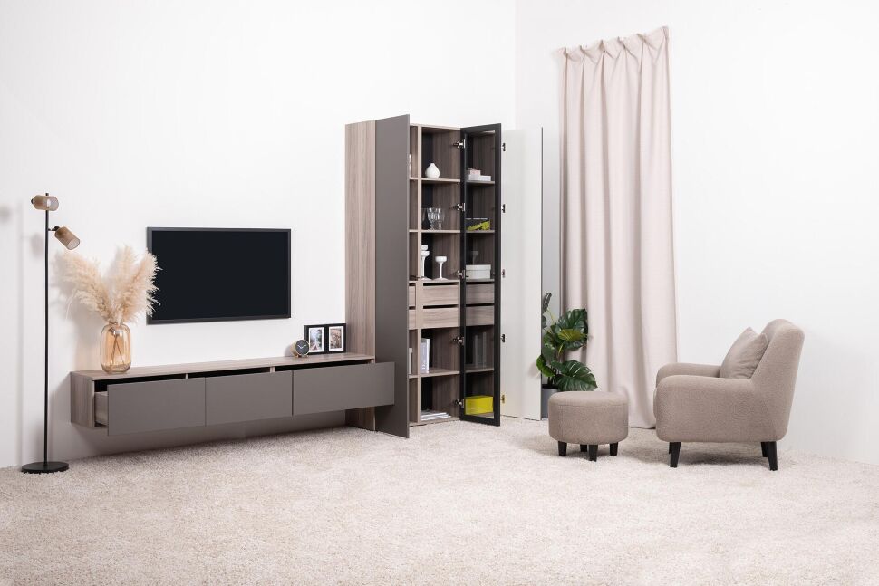 Роквуд тумба под ТВ 16.54.02 Эмили Блаш / Графит