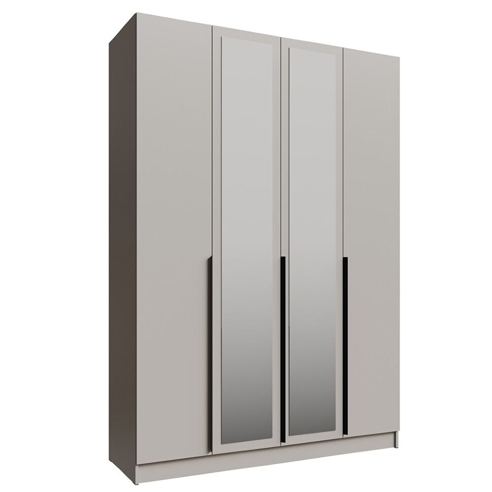 Распашной шкаф с зеркалом Мадрид 1,6, Кашемир