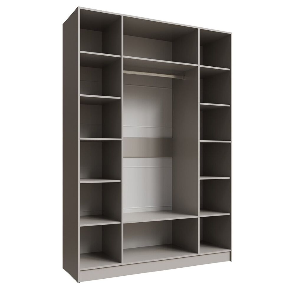 Распашной шкаф с зеркалом Мадрид 1,6, Кашемир