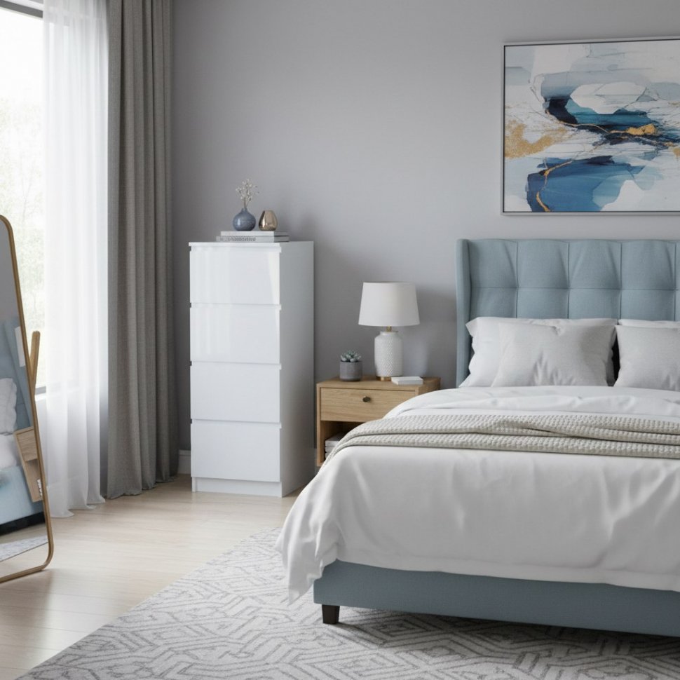 Комод Т-4Р Белый