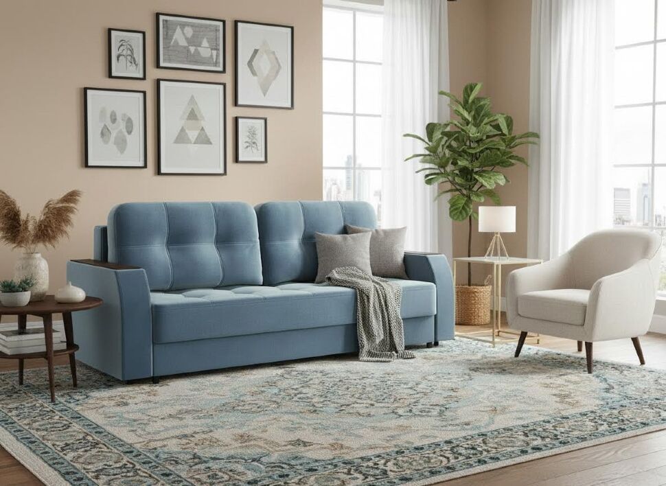 Диван Нью-Йорк 3т Модель 036 / Велюр Галакси лайт 22