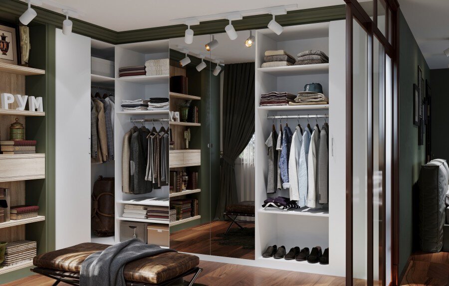 Угловая гардеробная система РУМ (Глазов) Комплект