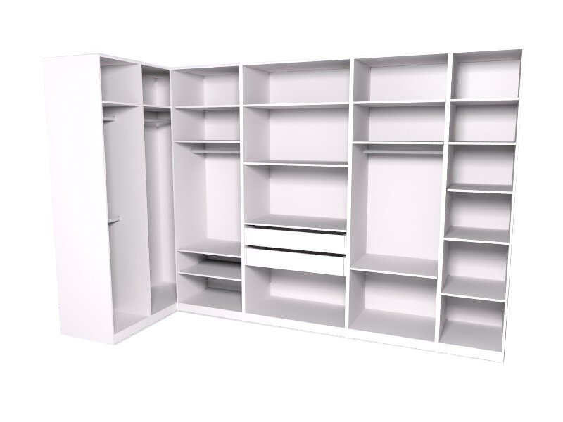 Угловая гардеробная система РУМ (Глазов) Комплект