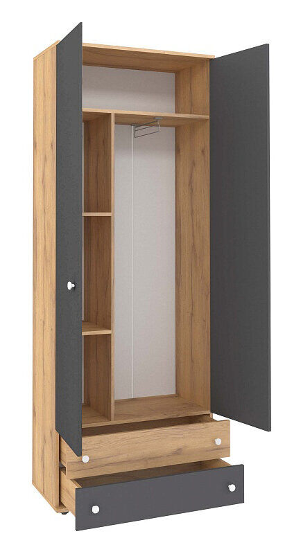 Шкаф для одежды и белья Лойс 92 (Глазов) Графит