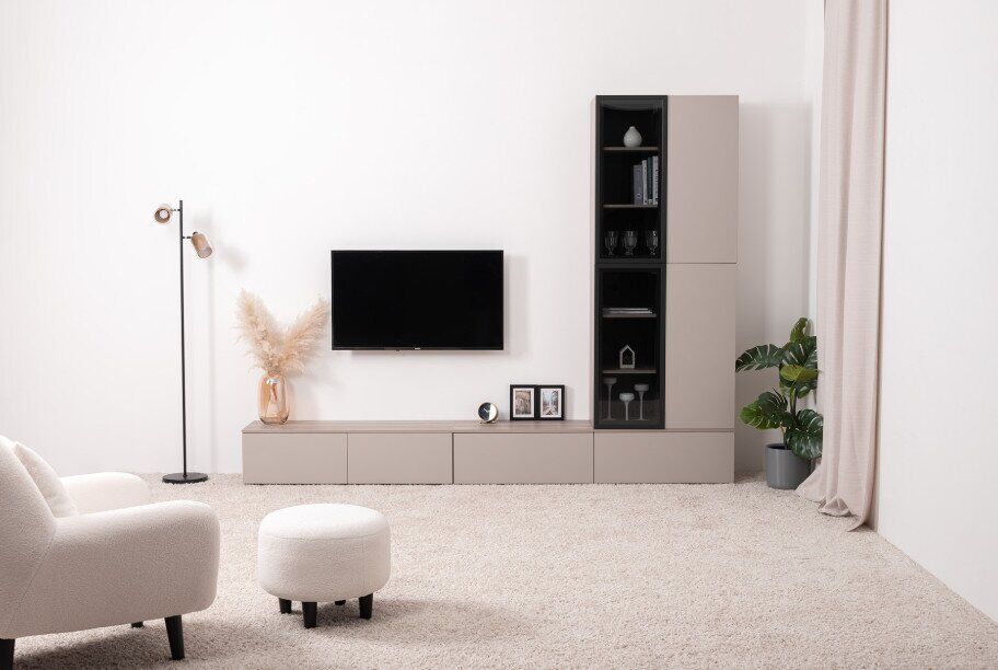 Роквуд тумба под ТВ 16.54.02 Эмили Блаш / Крем