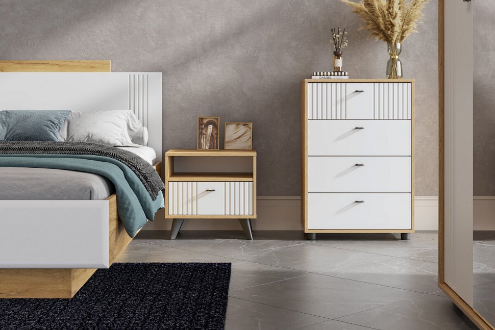 Тумба прикроватная Милан (SV-Мебель) Белый