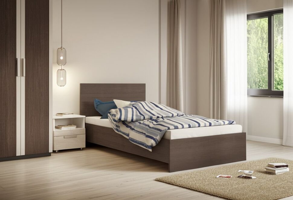 Кровать 80х200 Ронда КР-080 без основания Венге