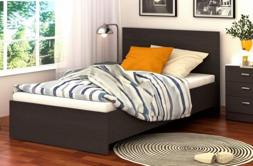 Кровать 80х200 Ронда КР-080 без основания Венге