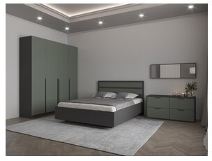 Кровать 160х200 Феникс (Северин) Олива ЛДСП