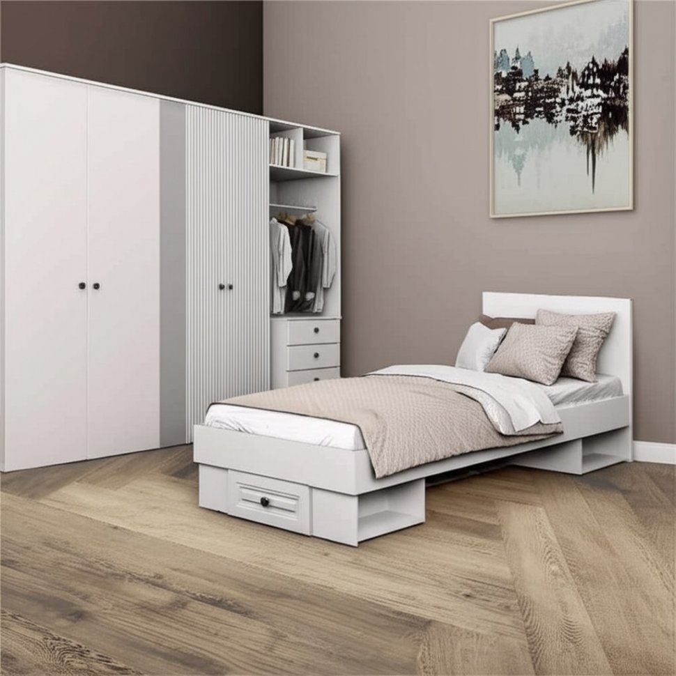 Кровать 90x200 Софт КР-01 (БТС) с ящиком