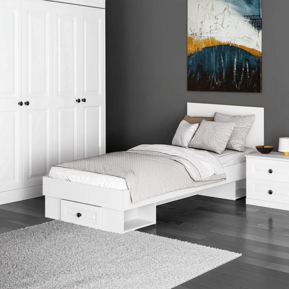 Кровать 90x200 Софт КР-01 (БТС) с ящиком