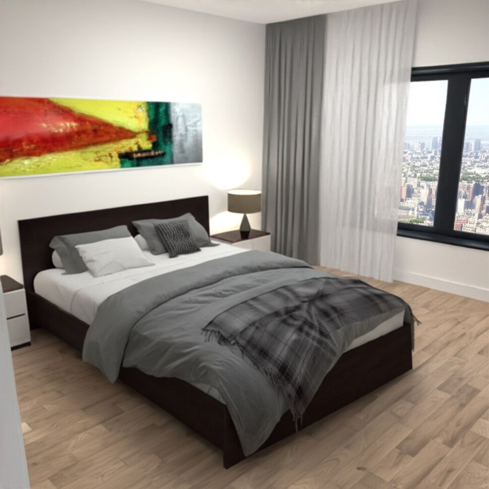 Кровать 140х200 Ронда КР-140 без основания Венге