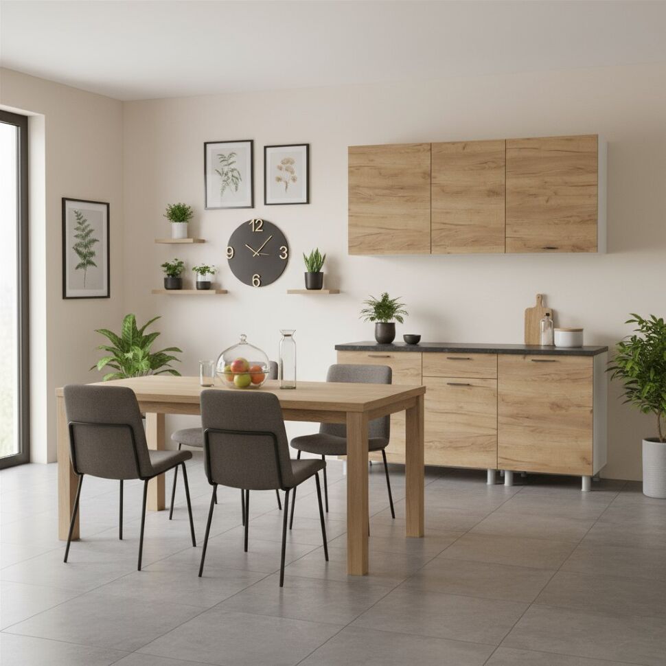 Кухонный гарнитур 1,7 м "Лаванда" Дуб Золотой (со столешницей 26 мм)