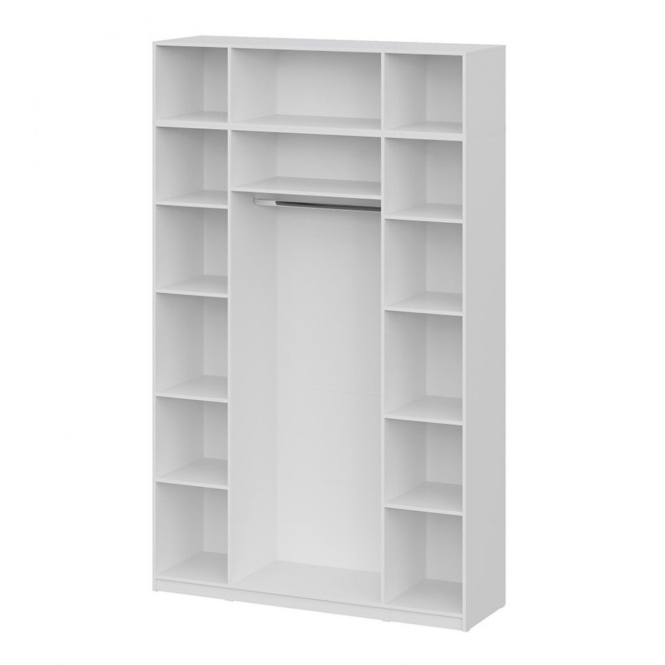 Шкаф с антресолью (9 полок + штанга) ШК 5 (1600), Белый