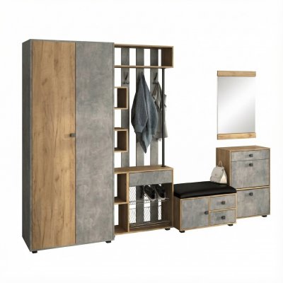 Прихожая мини-лайт компл. 4 дуб крафт/ателье