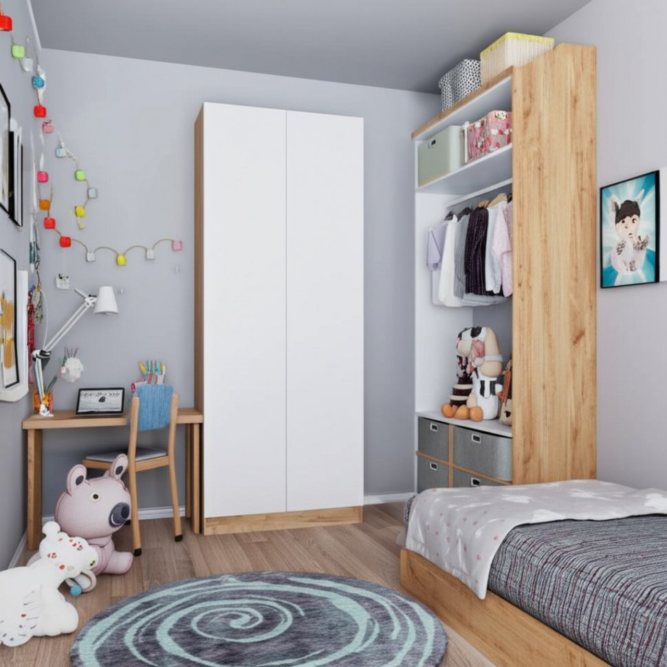 Шкаф Руэлла 900 (ТЭКС) Белый