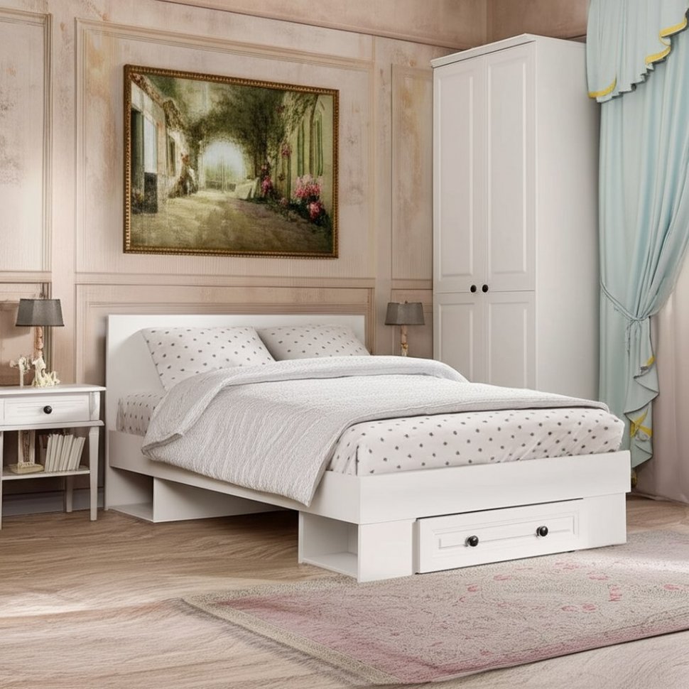 Кровать 120x200 Софт КР-06 (БТС) с ящиком