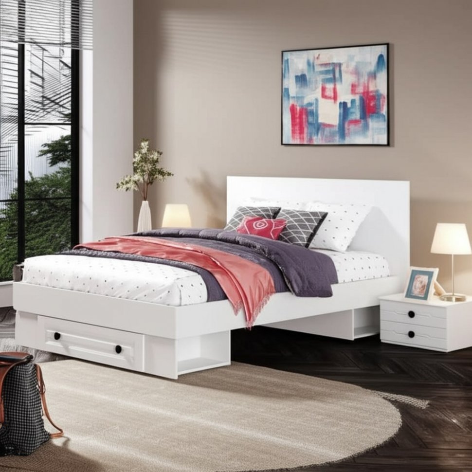 Кровать 120x200 Софт КР-06 (БТС) с ящиком