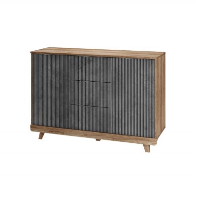 Комод Мегаполис КМ-15 (БТС) Дуб Каньон / Серый М25