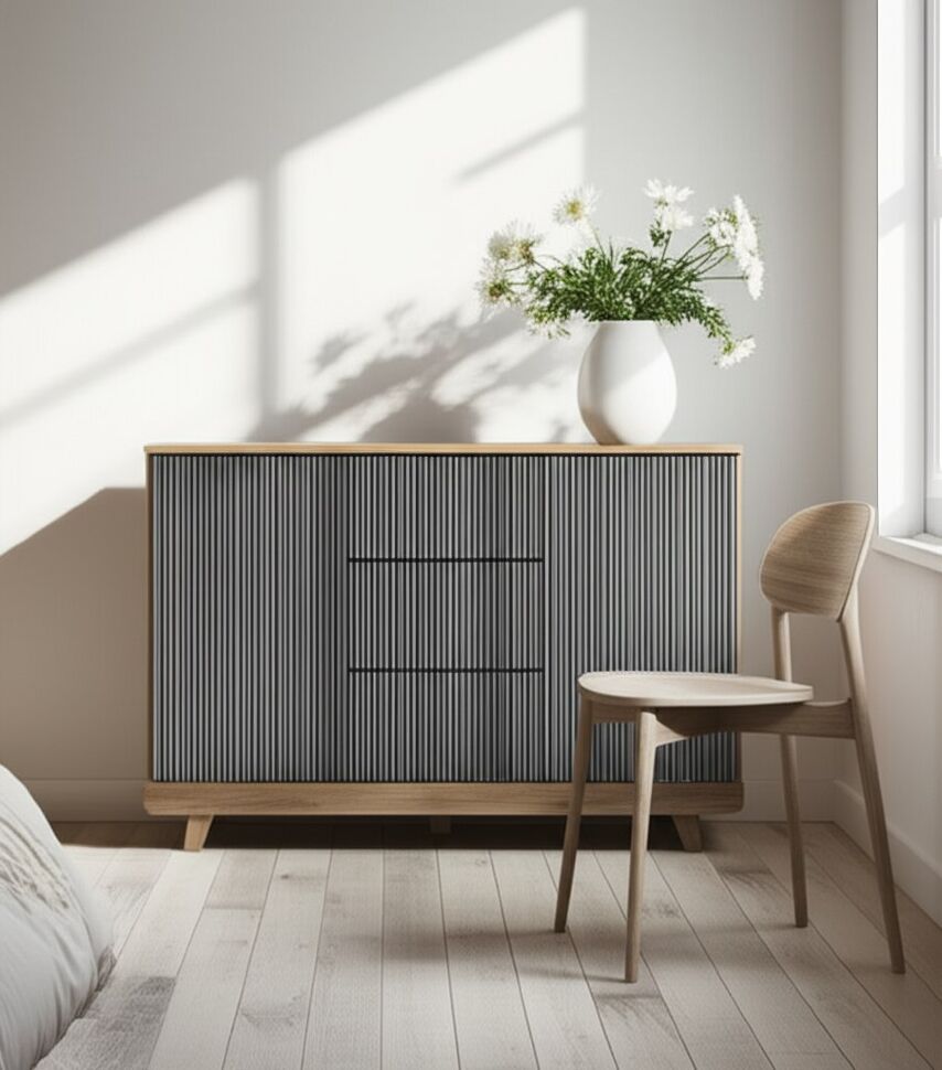 Комод Мегаполис КМ-15 (БТС) Дуб Каньон / Серый М25