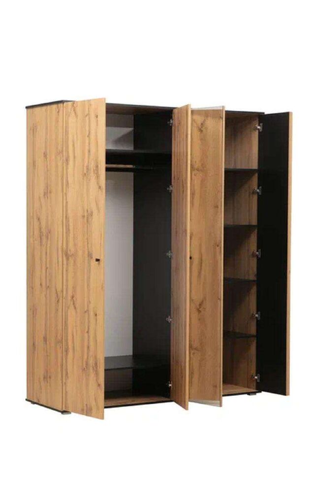 Спальня Либерти (опора h20) Дуб вотан/Черный