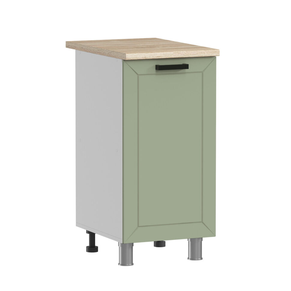 Кухня Аленушка 1,6м Лилия Фиcташка/Фисташка,скоба черный,сонома