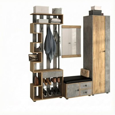 Прихожая мини-лайт компл. 3 дуб крафт/ателье