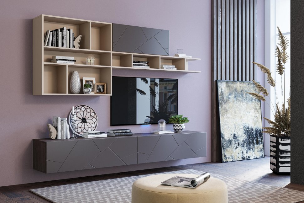 НМ 011.92-03 Полка навесная Summit / капучино