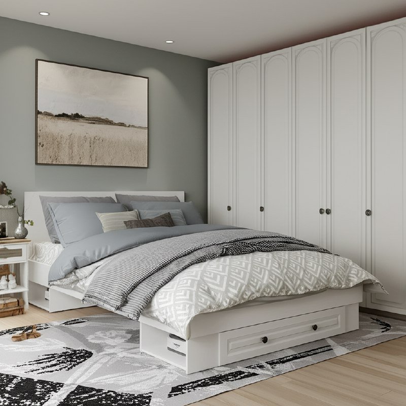 Кровать 140x200 Софт КР-11 (БТС) с ящиком