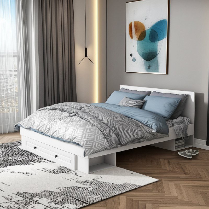 Кровать 140x200 Софт КР-11 (БТС) с ящиком