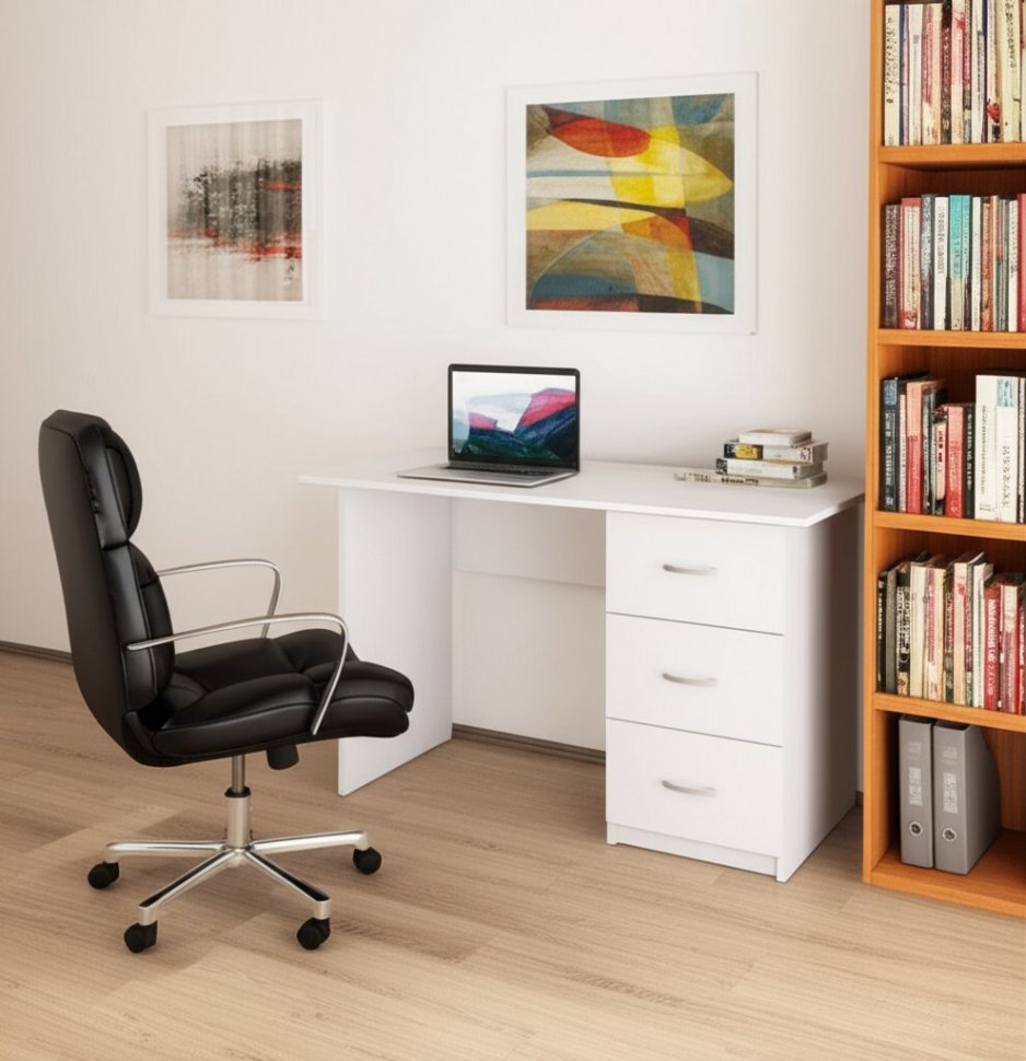 Стол письменный Сити-1 (ТЭКС) Белый