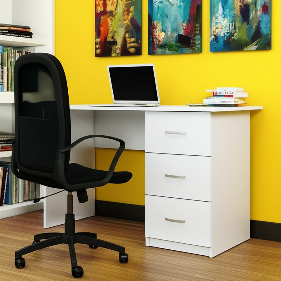 Стол письменный Сити-1 (ТЭКС) Белый