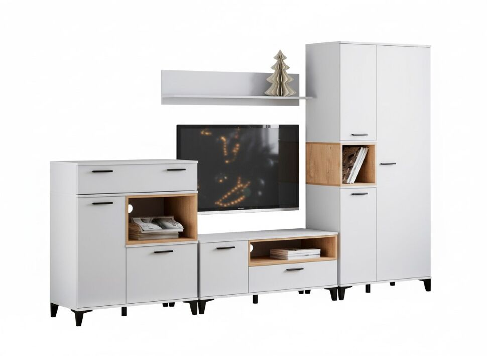 Гостиная Bergen 1 белый/Дуб Бунратти