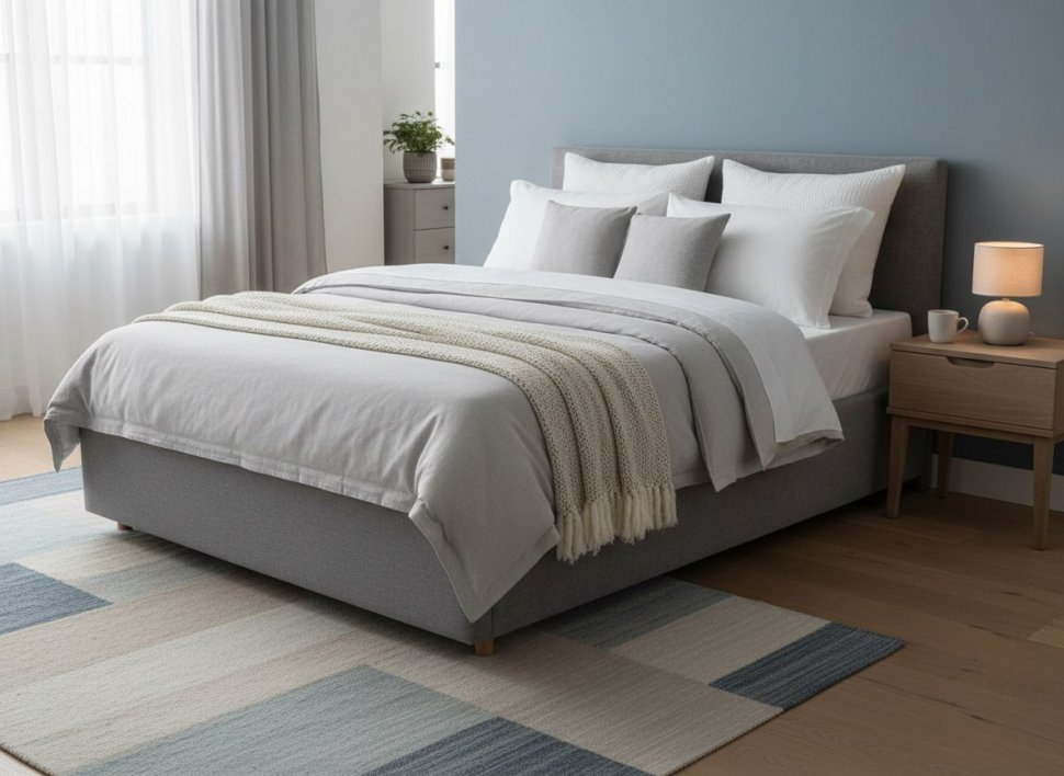 Кровать Nova 1800 с основанием / серый №25