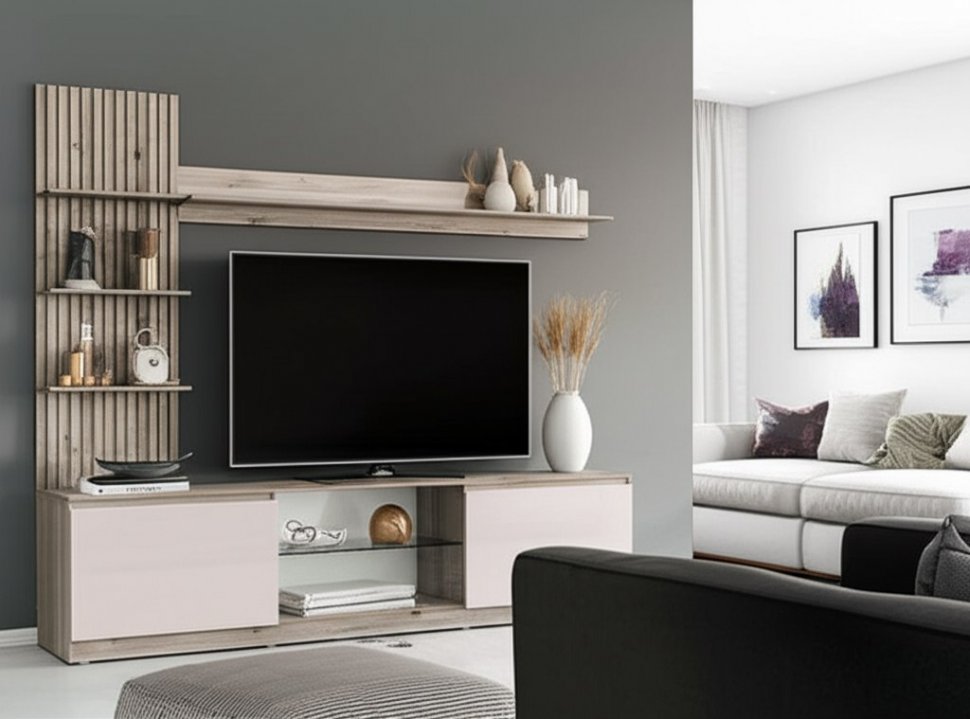 Гостиная Рио (БТС) Дуб смоки / Кашемир