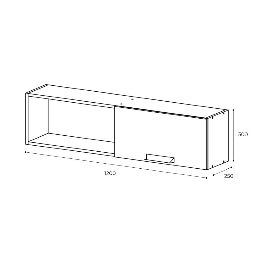 Полка 1200 Квартет-13 (ТЭКС) Белый