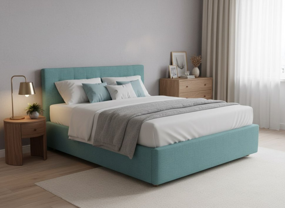 Кровать Nova 1800 с основанием / бирюза №21