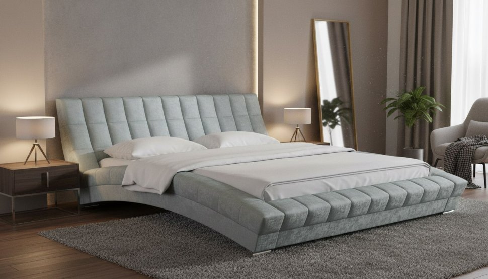 Оливия кровать 180 Дарлинг грей сандал