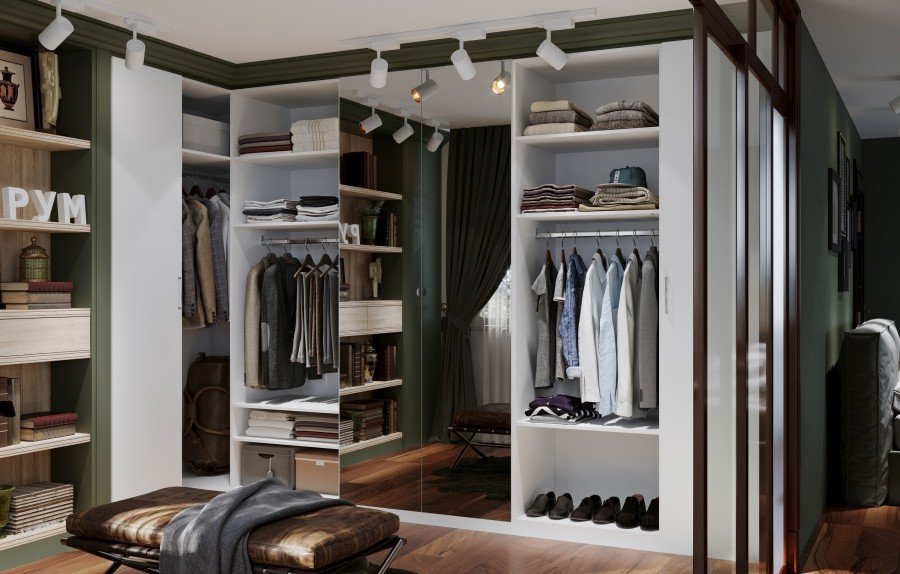 Дверь распашная с зеркалом 50 РУМ (Глазов) Белый