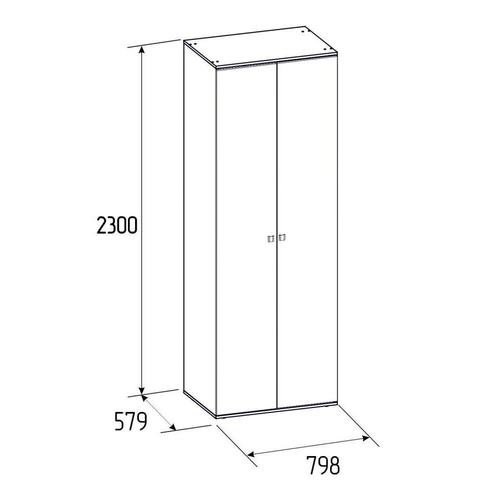Шкаф для одежды с зеркалами Neo 54 (Глазов) Дуб Шавиниган