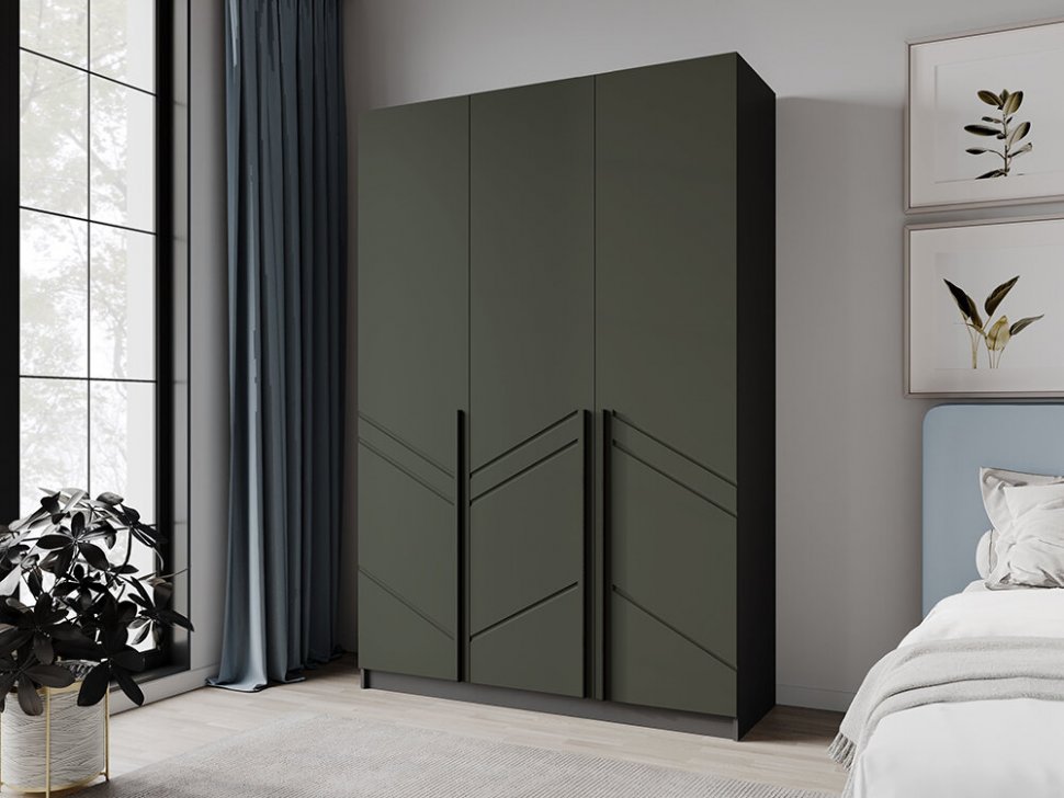 Шкаф Феникс (Северин) 1500 Олива МДФ 3-дверный