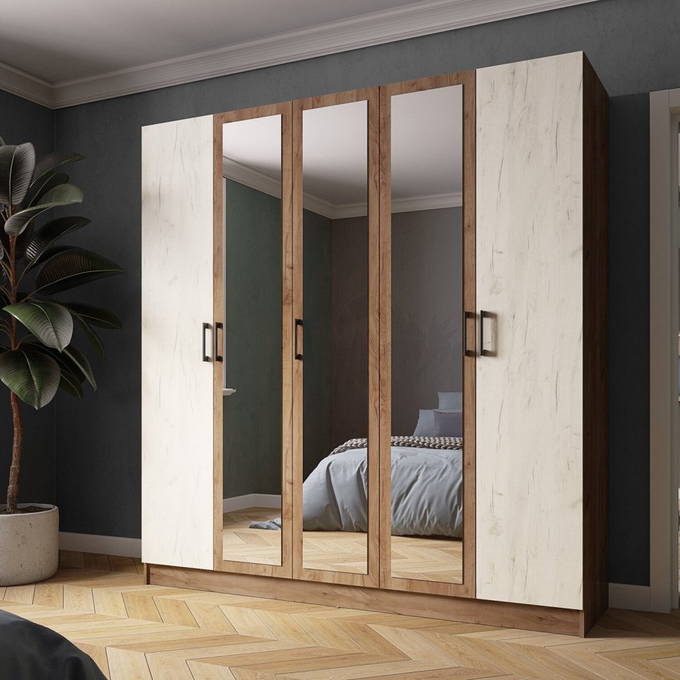 Шкаф Вегас 2000 (ТЭКС) Крафт табачный / Крафт белый