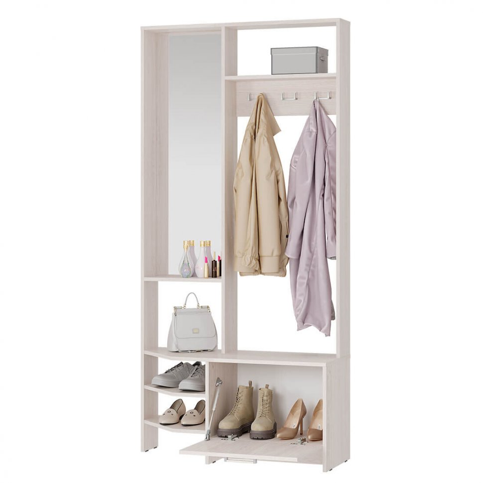 Прихожая Тео ПР-01, ясень белый