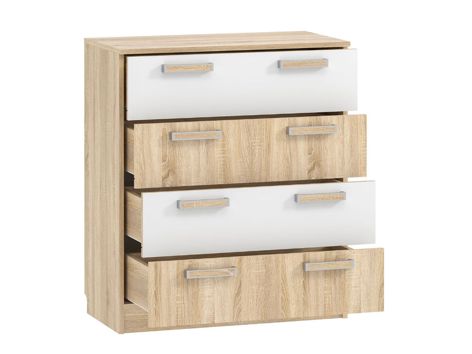 НМ 013.71-01 комод Фанк дуб сонома/белый
