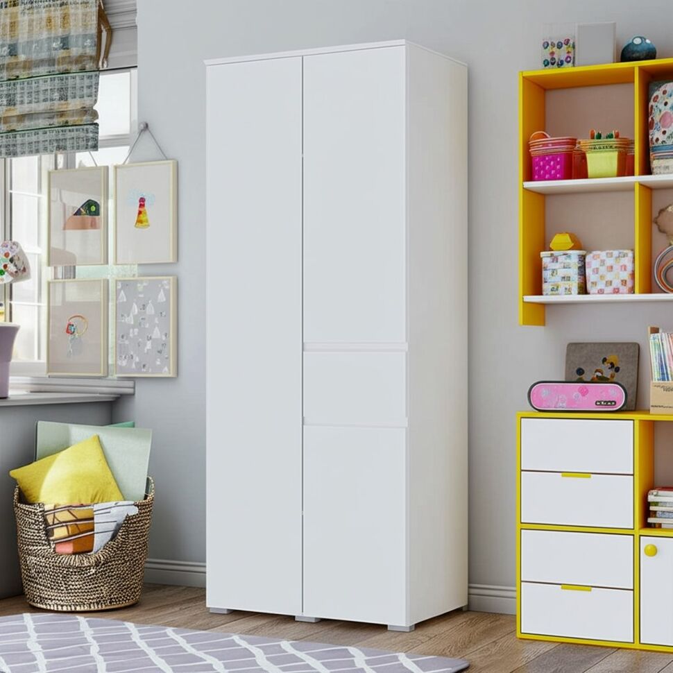 Шкаф 2-х створчатый Плейона (ТЭКС) Белый