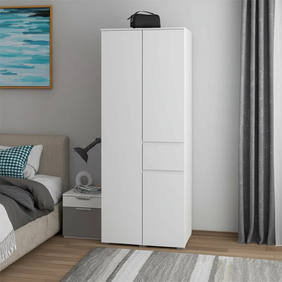 Шкаф 2-х створчатый Плейона (ТЭКС) Белый