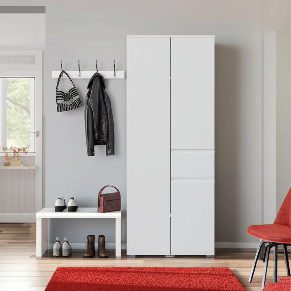 Шкаф 2-х створчатый Плейона (ТЭКС) Белый