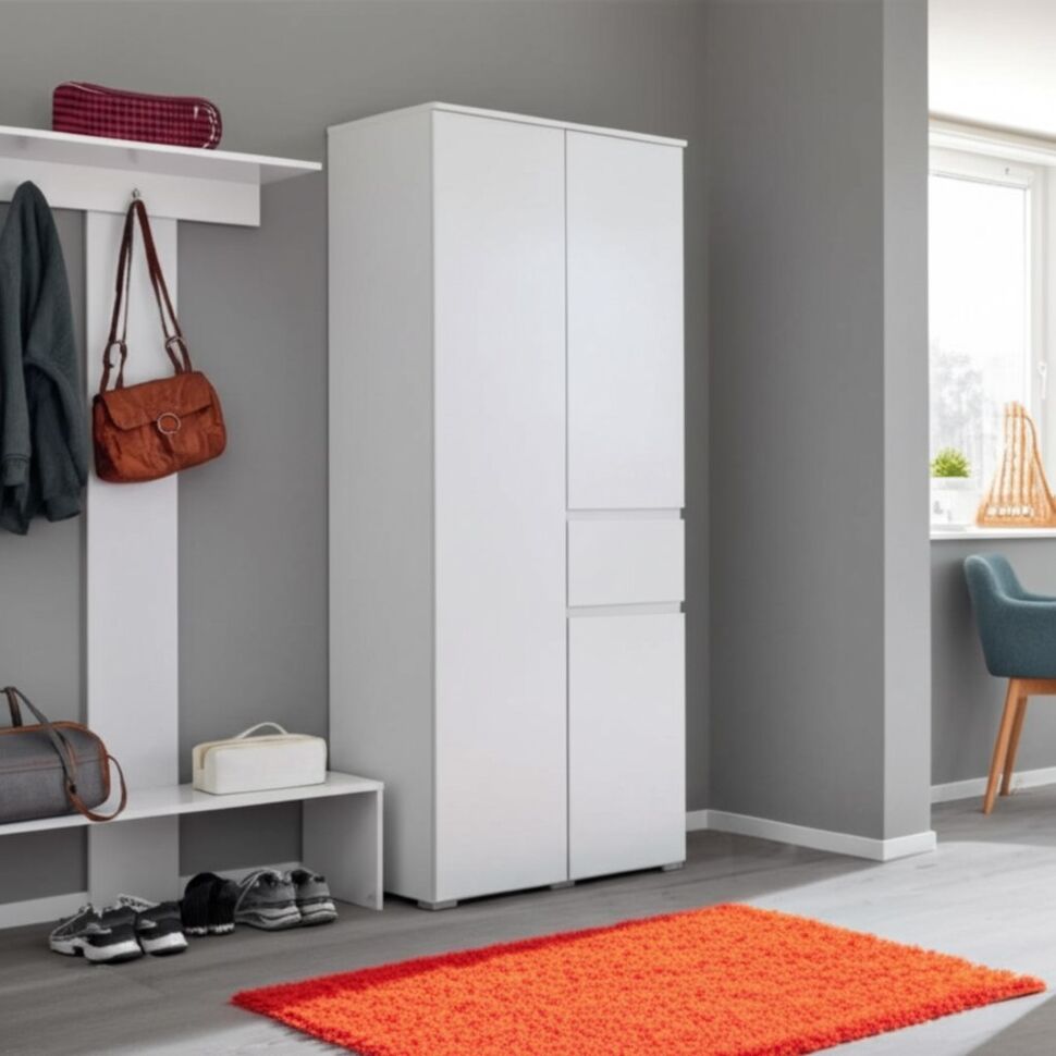 Шкаф 2-х створчатый Плейона (ТЭКС) Белый