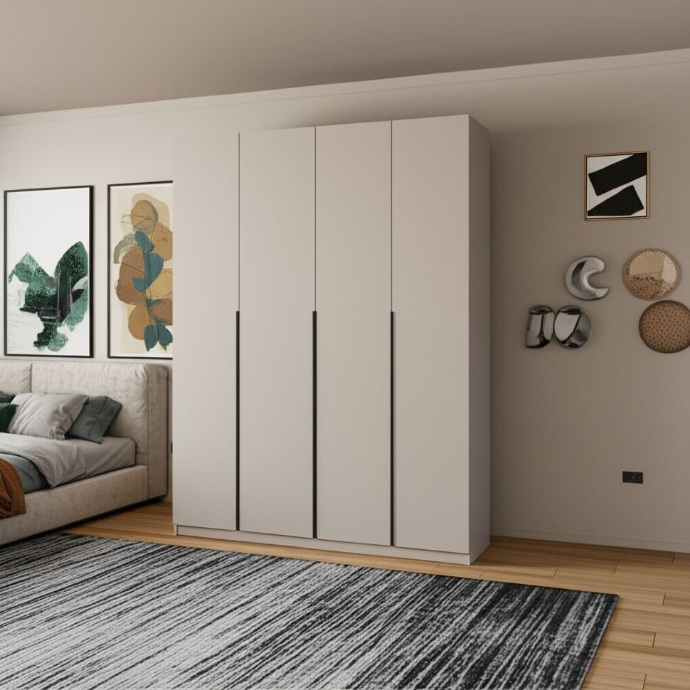 Шкаф распашной (9 полок + штанга) ШК 5 (1600), Меланж