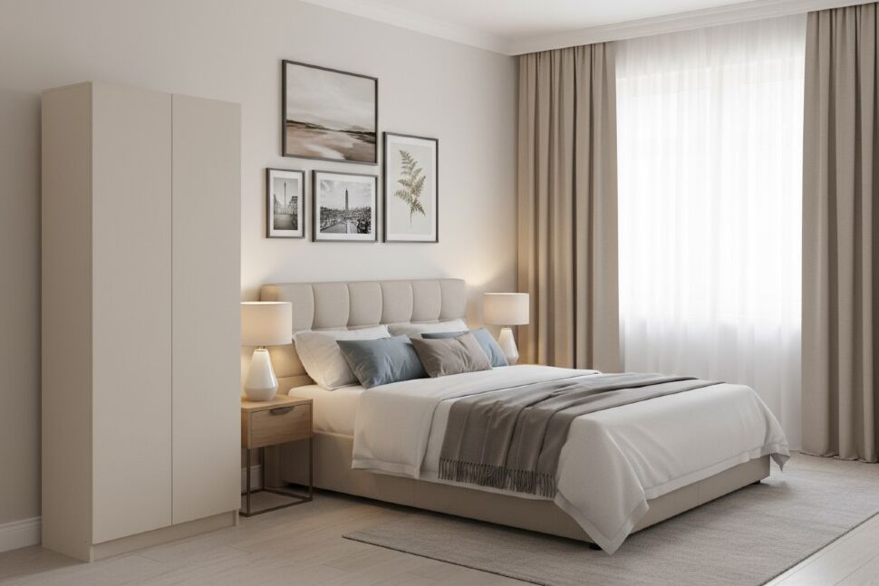 Шкаф двухстворчатый Бали, Меланж